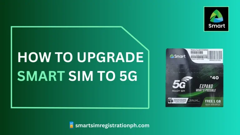 How to upgrade smart sim to 5g