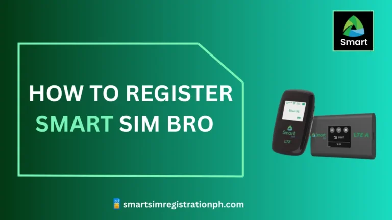 How to register smart sim bro