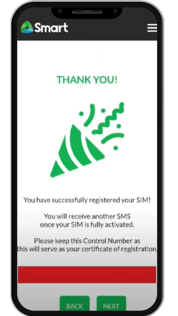 Smart Sim registration reference number
