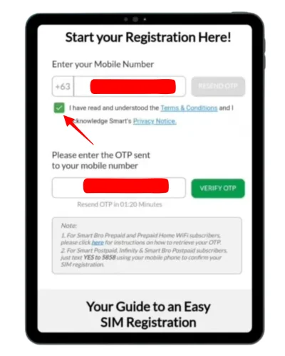 Register Via Official Portal